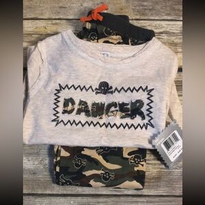 Amy cow Camouflage “Danger” outfit Set